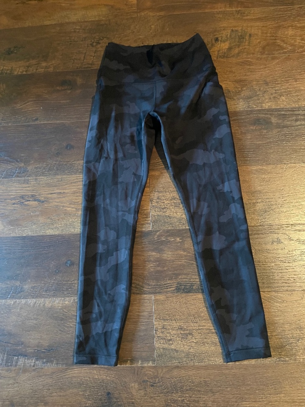 LULULEMON Grey Camo Fast and Free Leggings With Pockets